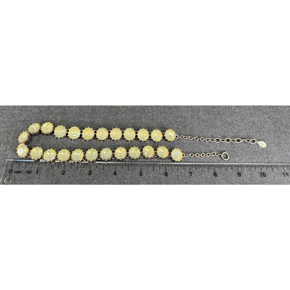 Loft Statement Necklace With Large Iridescent Bea… - image 4